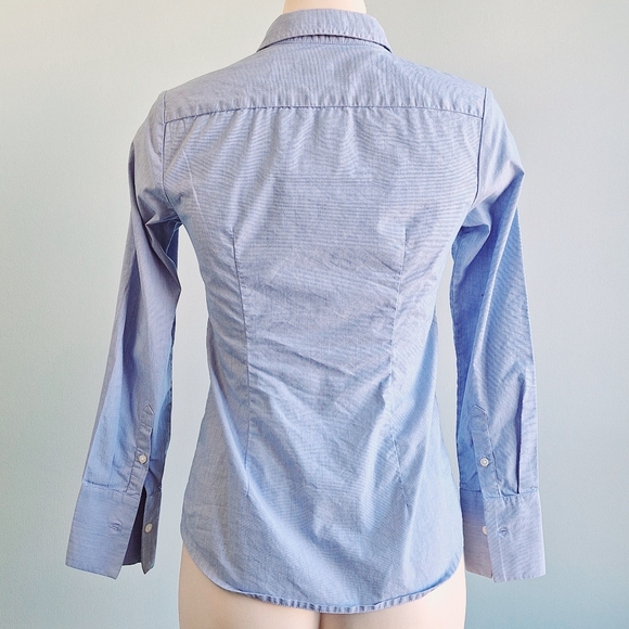 🅱️🅾️G🅾️ Banana Republic Riley Shirt in blue fine stripes - Picture 3 of 10